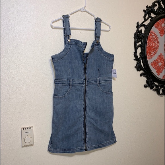 AE NWT zip front denim dressall overall dress - 14 - Picture 3 of 5